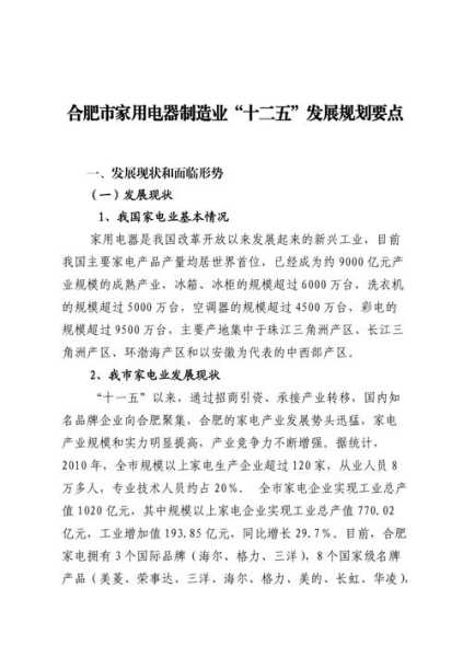 合肥家电产业发展历史