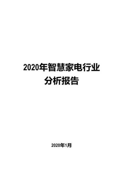 2020年中国家电行业分析报告会
