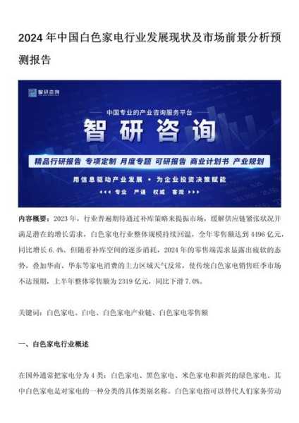 2024白色家电行业的发展前景