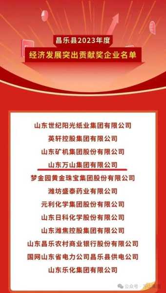 昌乐排名前十的企业名单