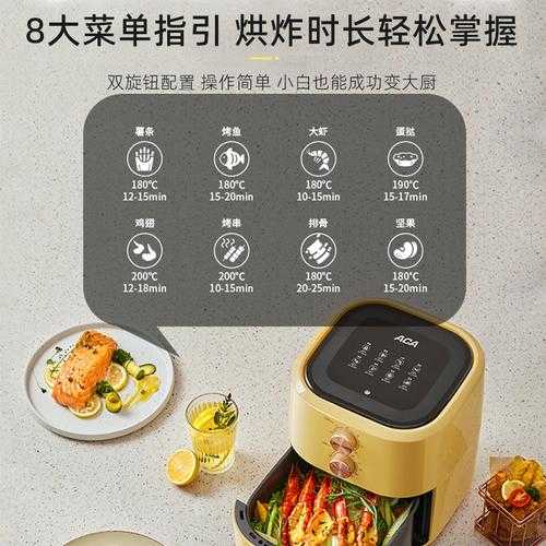 aca空气炸锅功能键图解